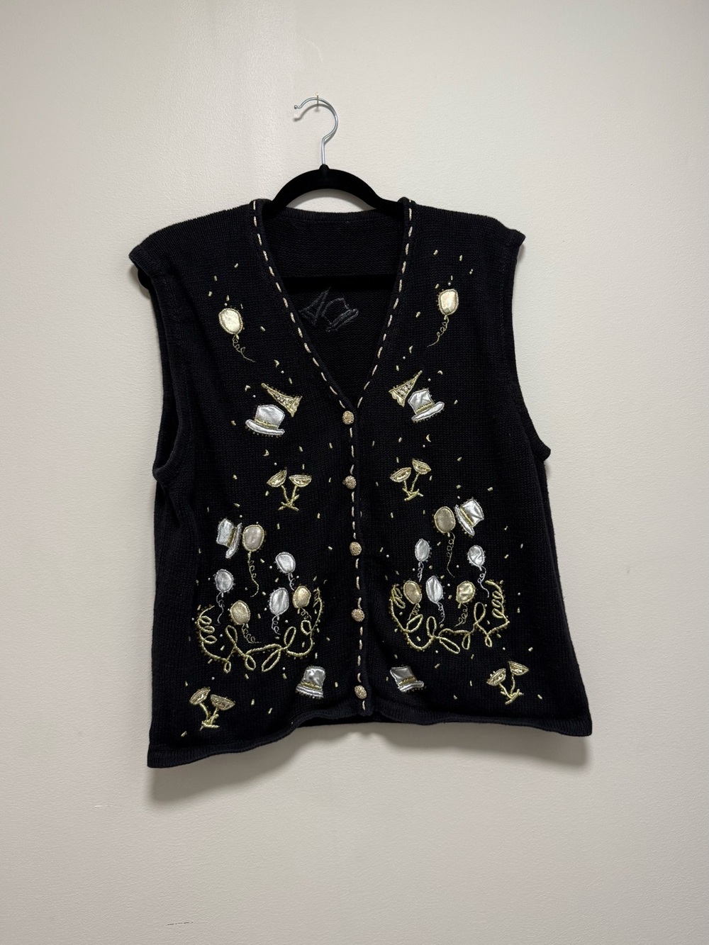 New Years Knit Sweater Vest